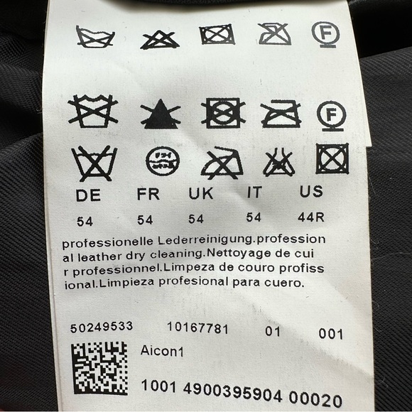 Hugo Boss Men's Black Calf Skin Leather Jacket | Size 44R - Picture 5 of 8